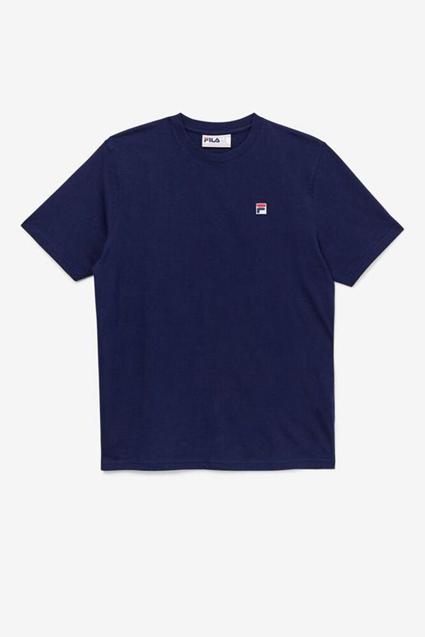 Fila Quartz Navy Blue Graphic Men's Tee - Navy,NZ 921-59482